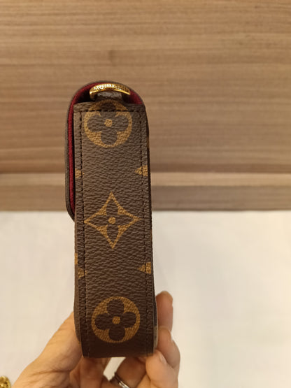 LV Pochette Felicie GM Monogram Fuchsia (CHIP)