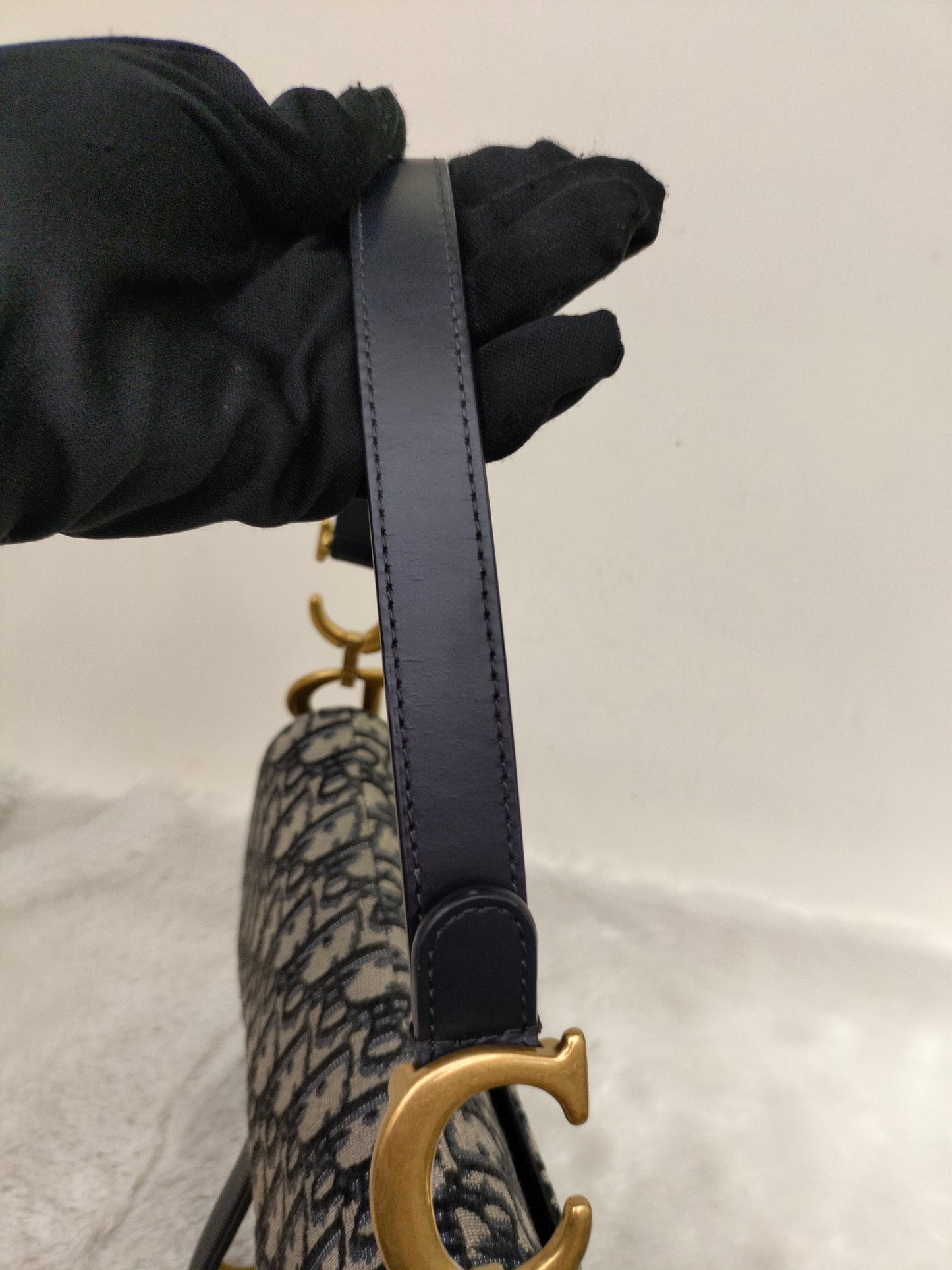 Dior Saddle Medium Oblique Navy GHW 2023