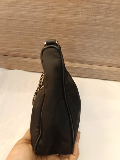 Prada Re Edition Multi Pochette Nylon Black SHW