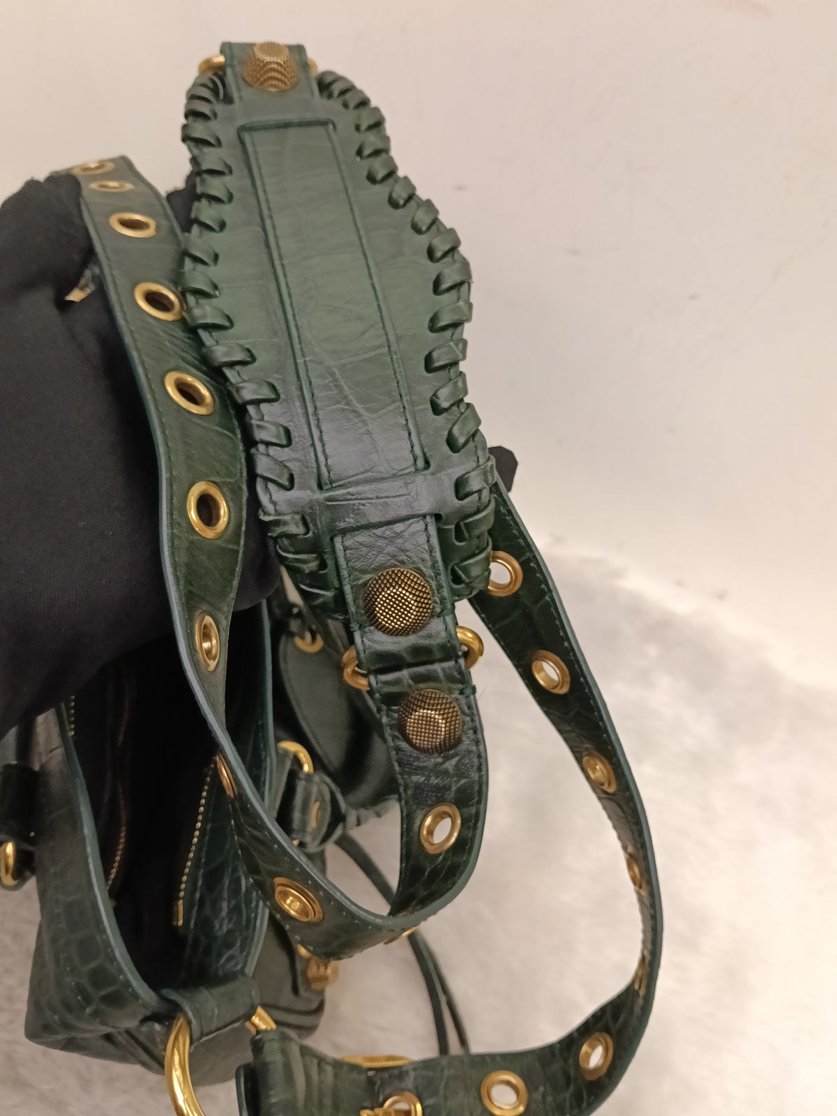 Balenciaga Neo Cagole Small Croco Green RGHW 2023