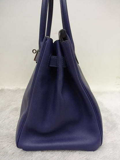 B30 Tressage Swift Epsom Bleu Encre Bleu Du Nord PHW #D