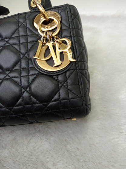 Lady Dior Mini Lamb Black GHW 2017
