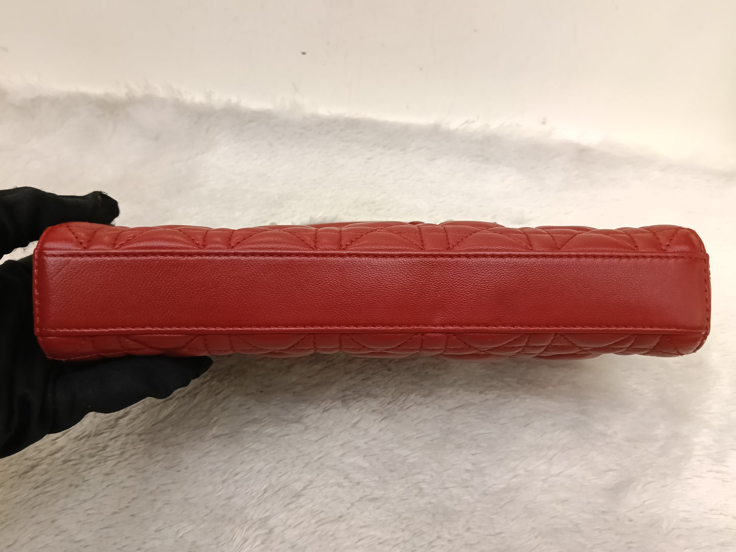 Dior Lady D'Joy Medium Lamb Red GHW 2016