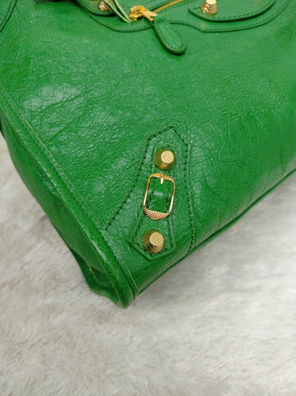 Balenciaga Reguler City Classic Giant Green GHW 2015
