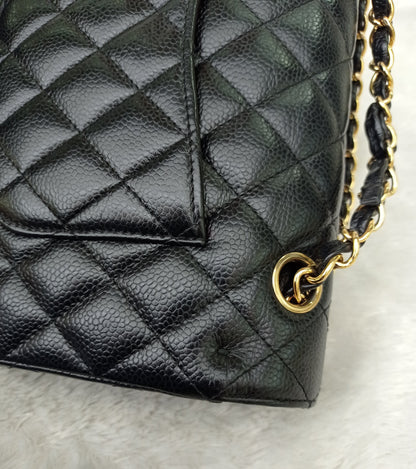 Chanel Medium Caviar Black GHW DF #21