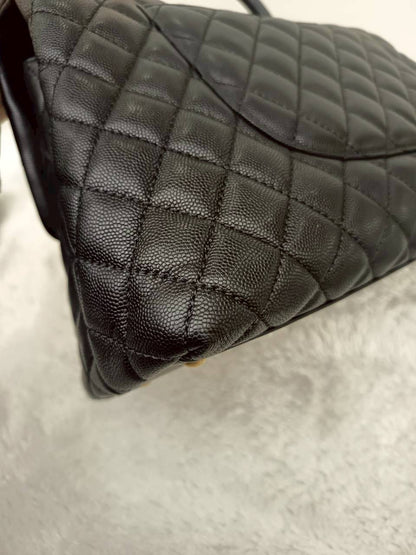 Chanel Coco Handle Large Caviar Black GHW #24