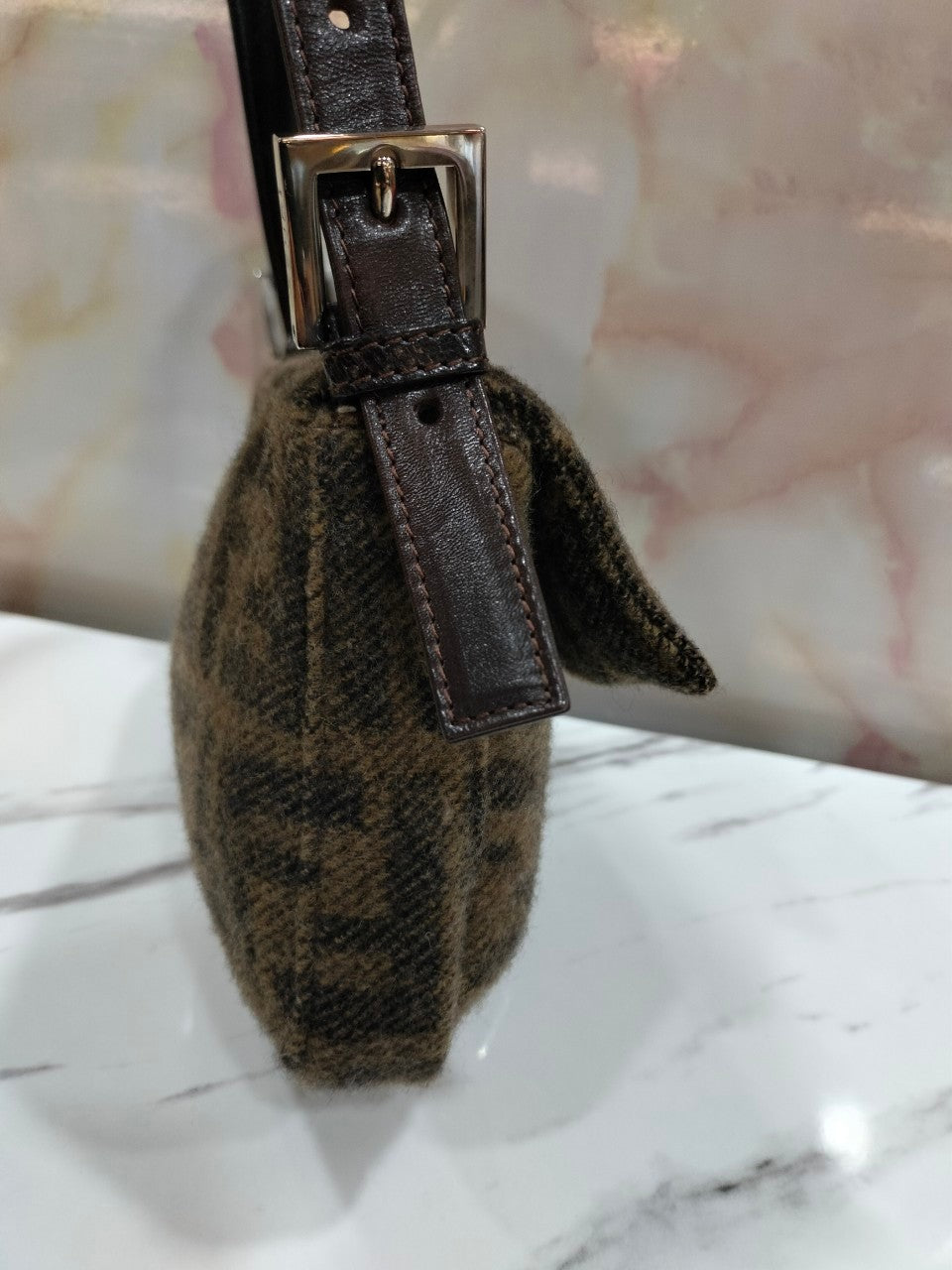 Fendi Zucca Baguette Wool Shoulder SHW