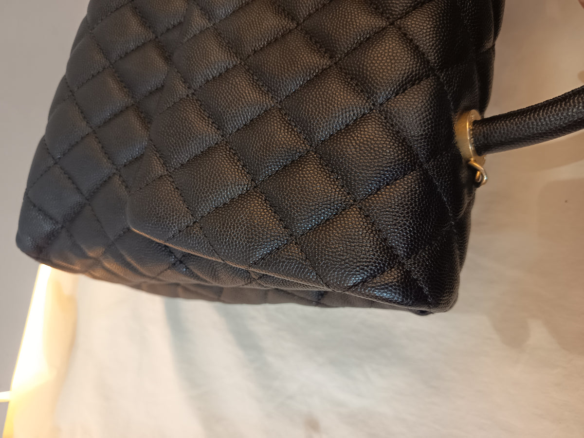 Chanel Coco Handle Large Caviar Black GHW #25