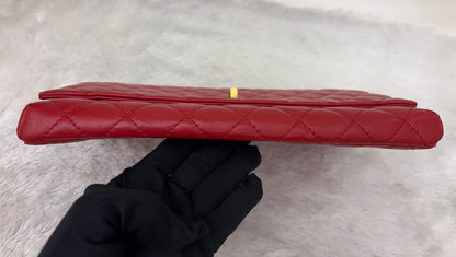 Chanel 2.55 Reissue Fold Over Clutch Calfskin Red GHW #26