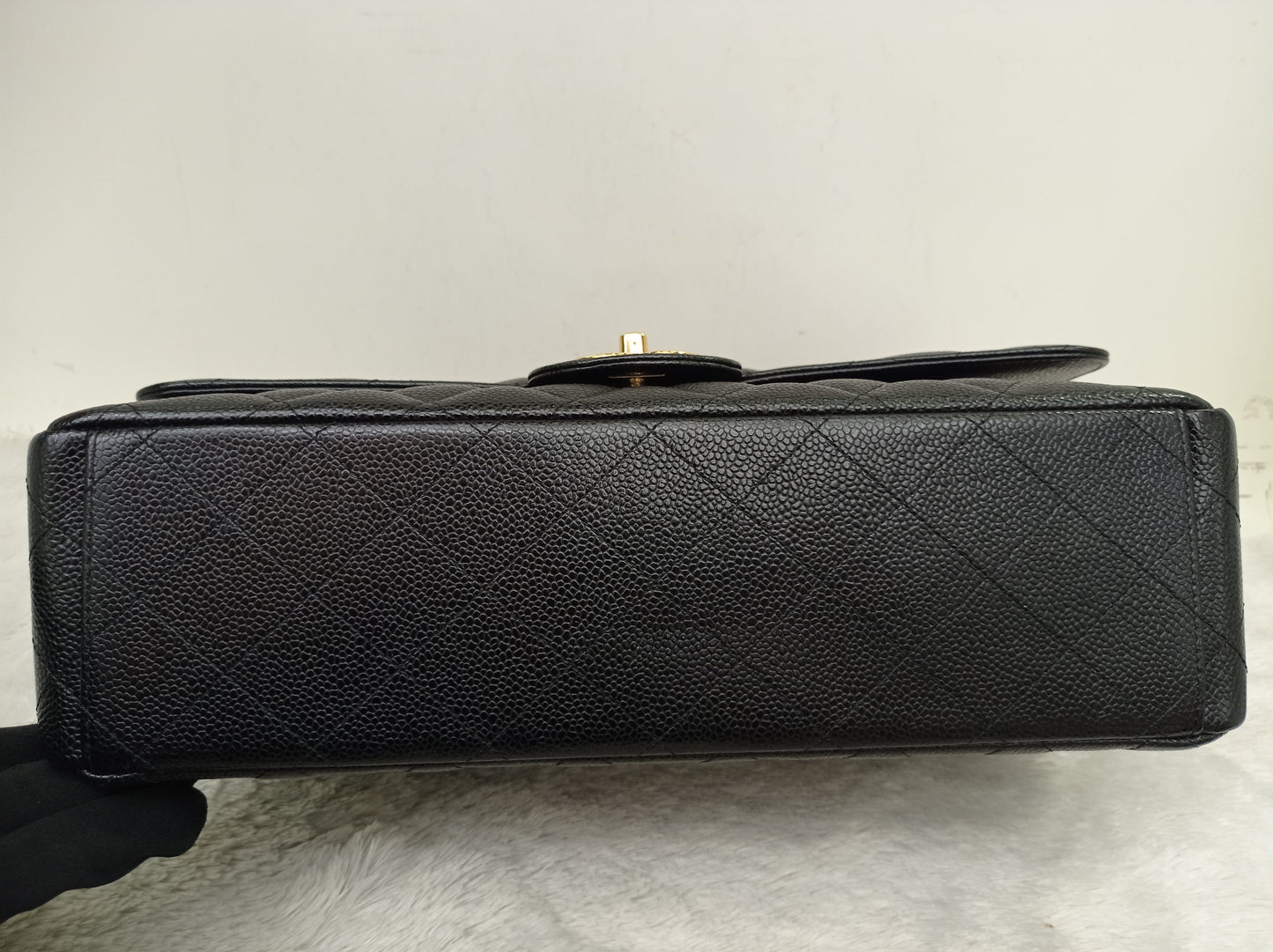 Chanel Maxi Caviar Black GHW DF #24