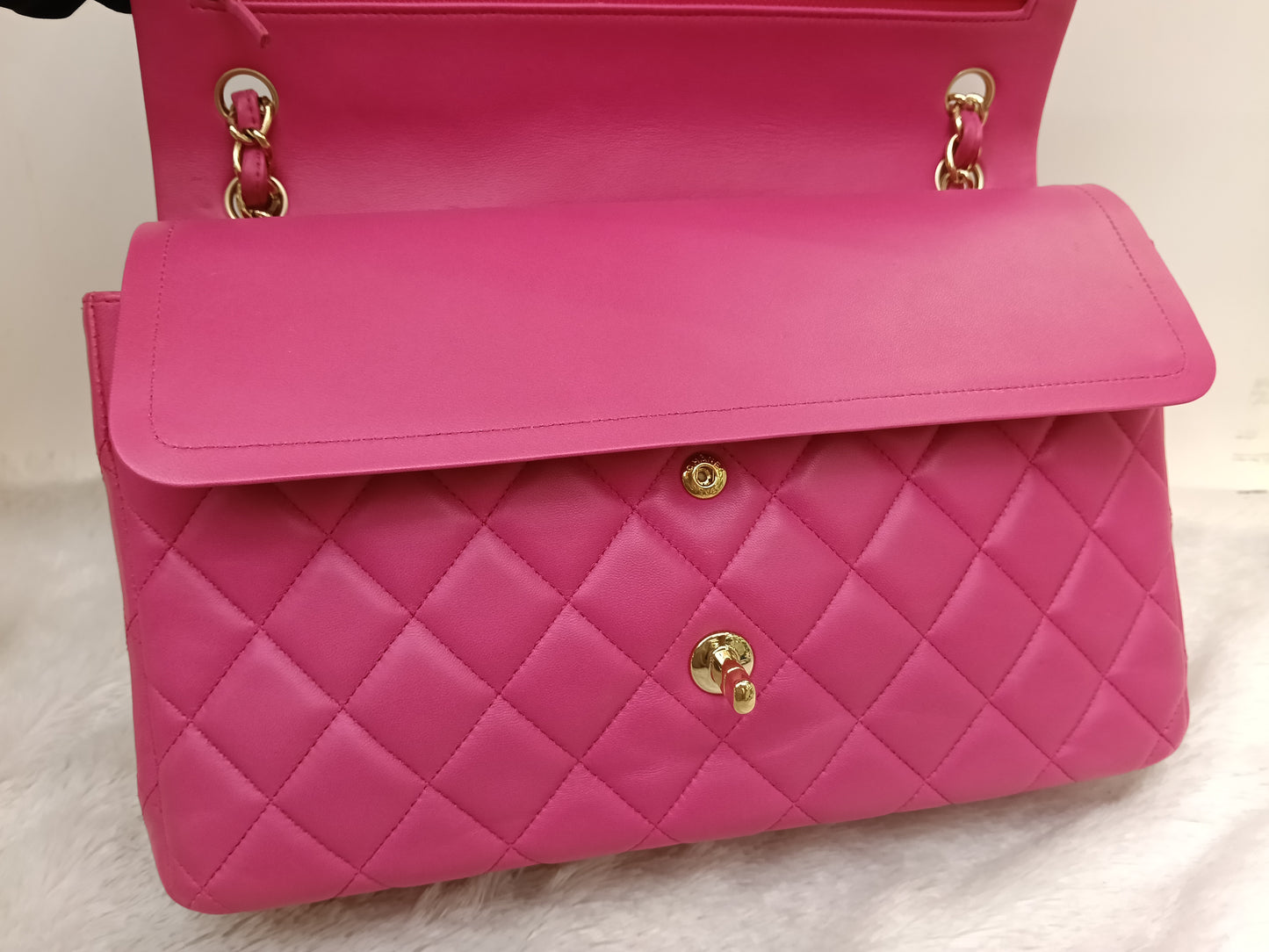 Chanel Jumbo Lamb Fuchsia GHW DF #21