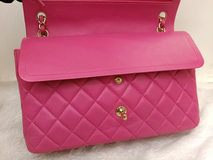 Chanel Jumbo Lamb Fuchsia GHW DF #21