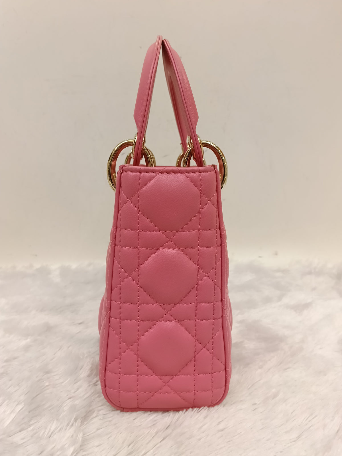 Lady Dior Mini Lamb Fuchsia GHW 2018