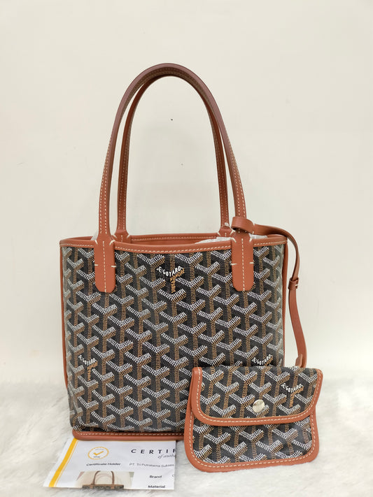 Goyard Anjou Mini Black Tan