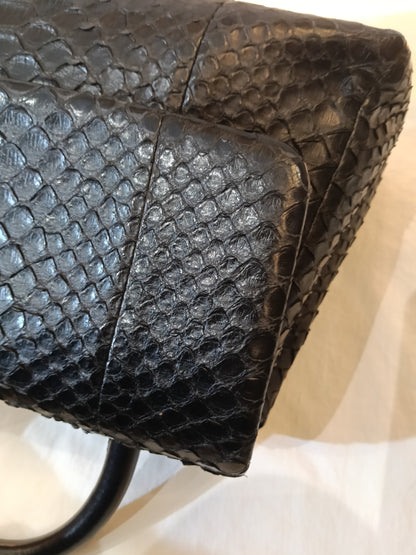Chanel Coco Handle Medium Python Black RHW #23
