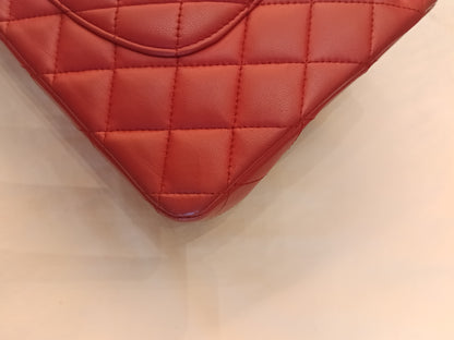 Chanel Medium Lamb Red GHW DF #22
