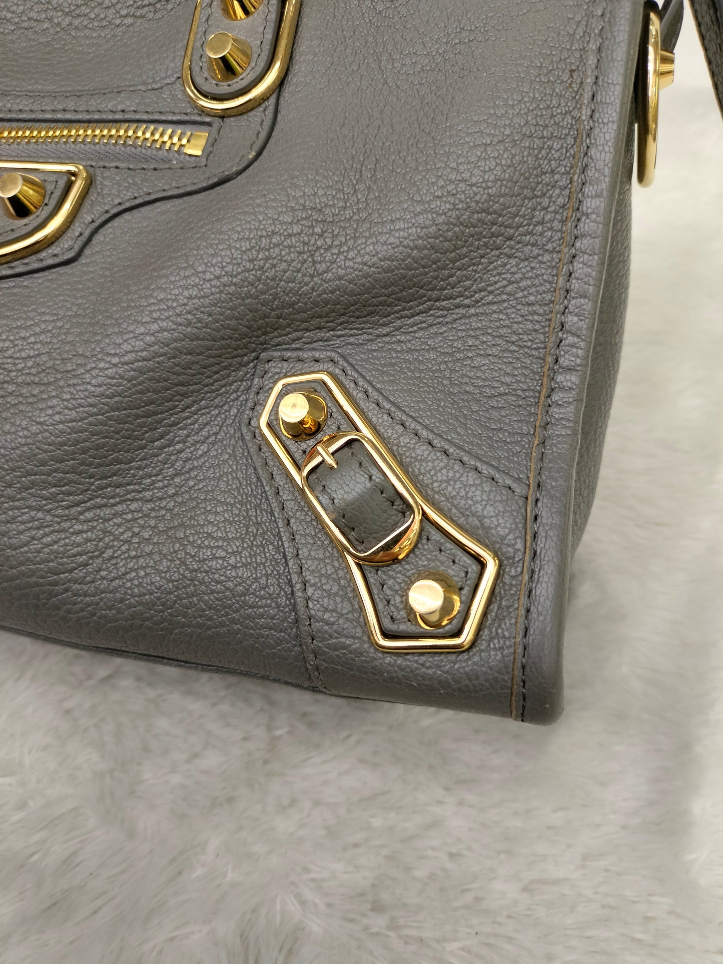 Balenciaga Small City Edge Dark Grey GHW