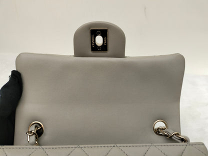 Chanel Mini Rectangular Lamb Light Grey LGHW (CHIP)