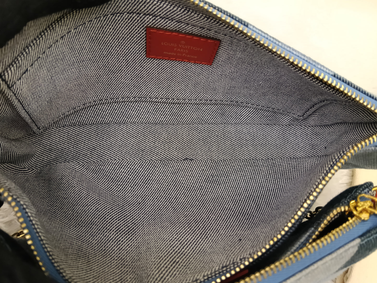 LV Multi Pochette Accessories Monogram Denim Blue Rouge 2019