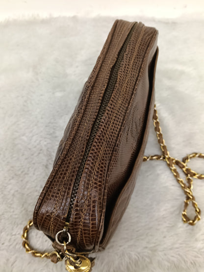 Chanel Camera Tassel Lizard Brown GHW #0