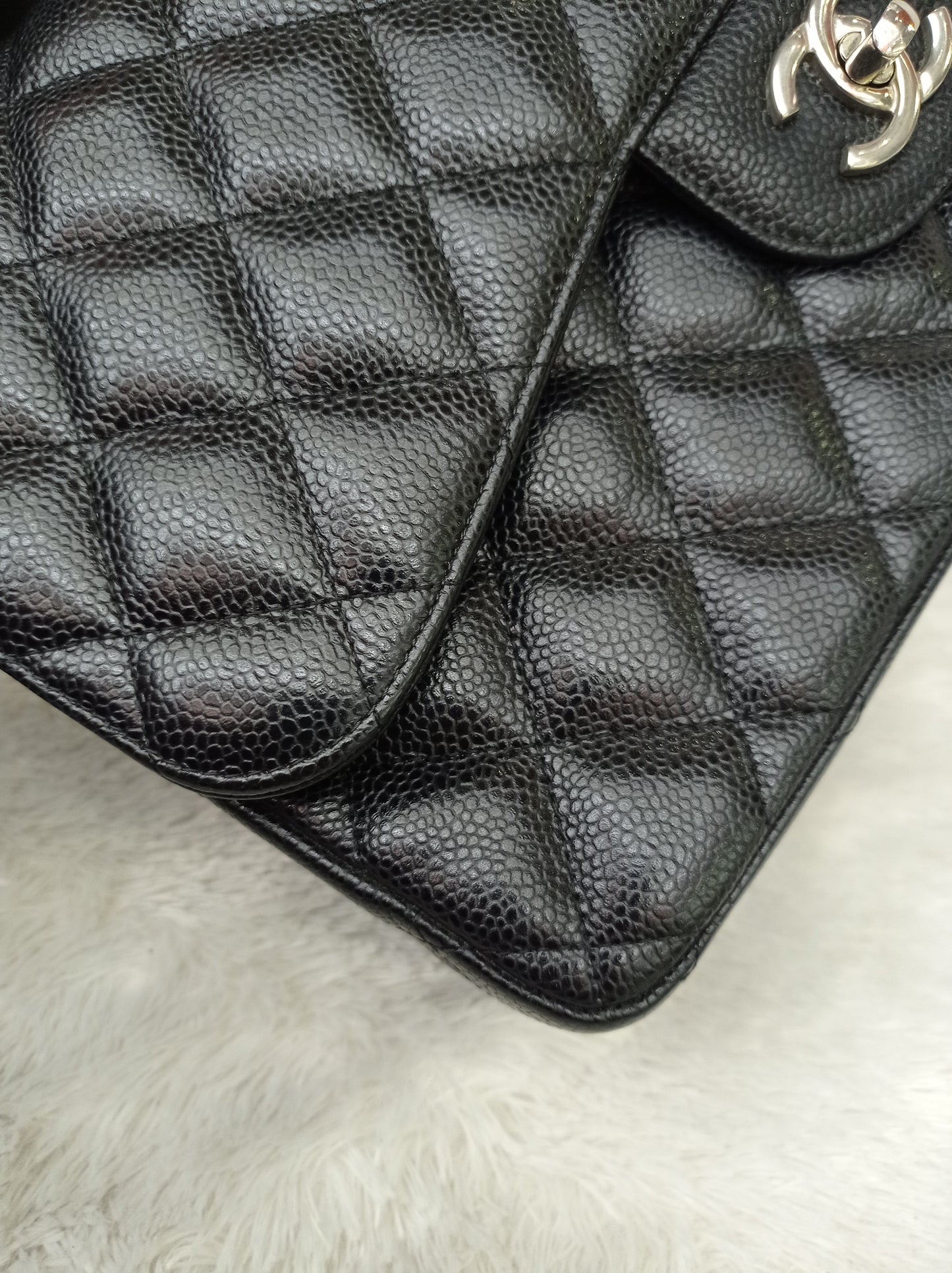 Chanel Jumbo Caviar Black SHW DF #26