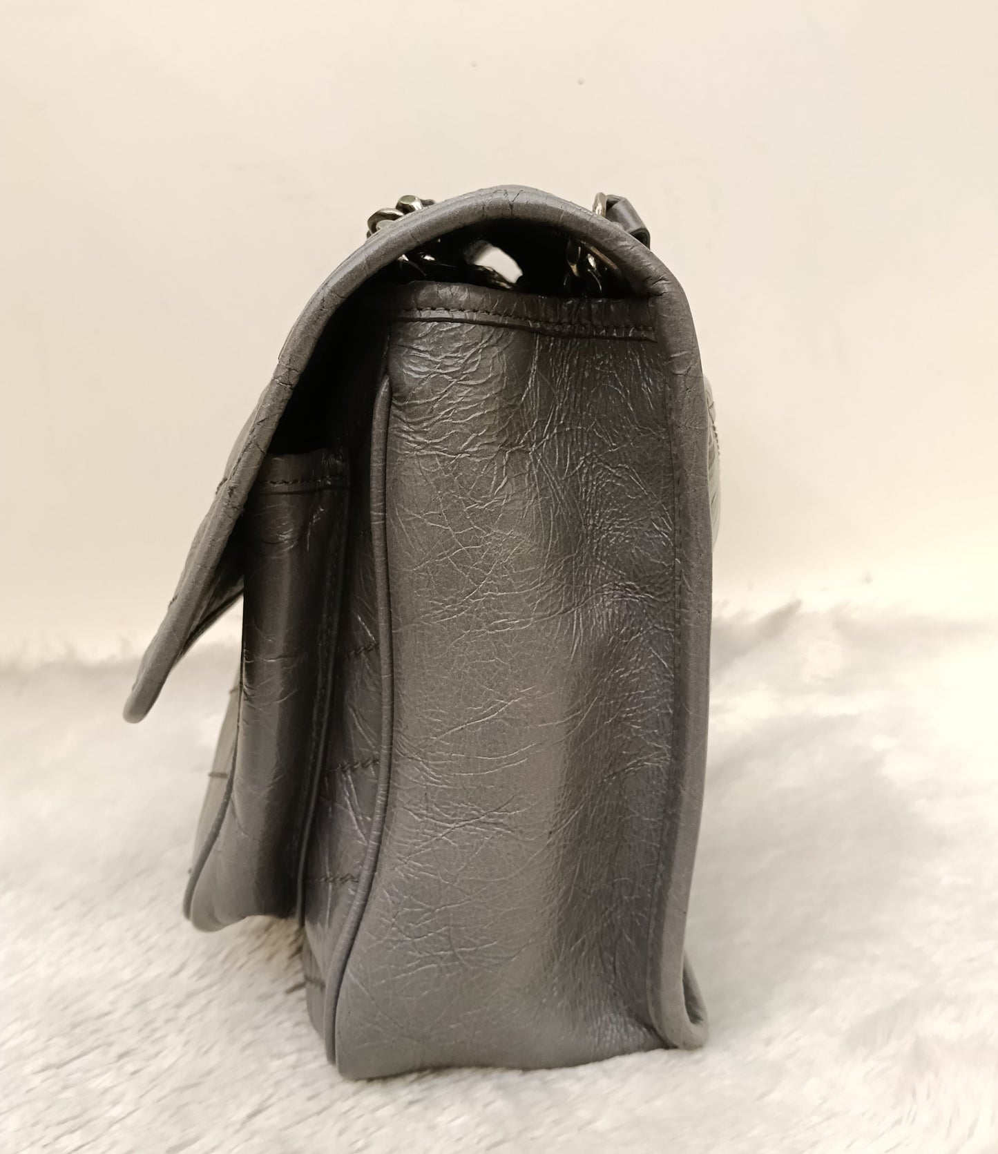 YsL Niki Medium Calfskin Grey RHW 2018