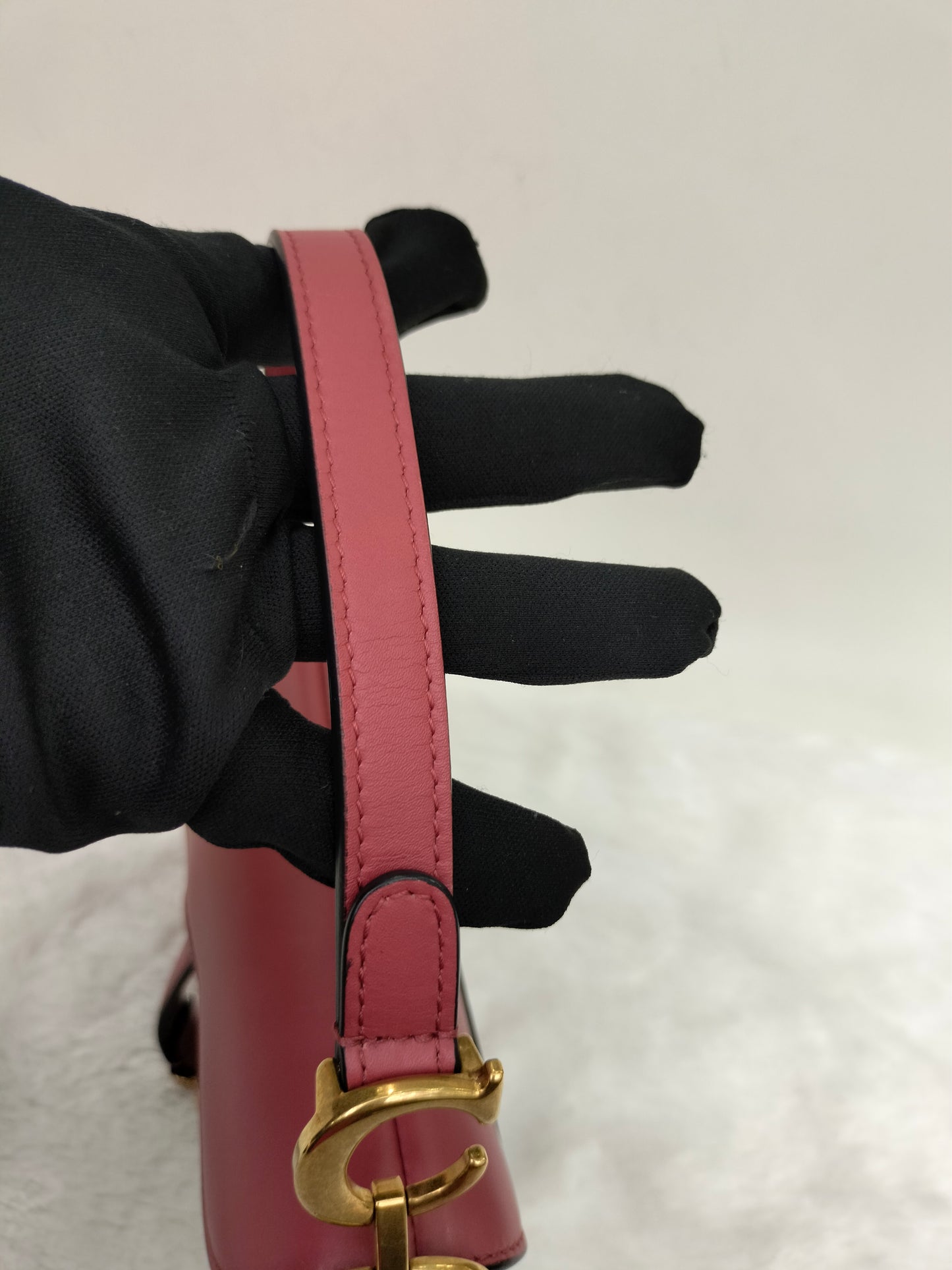 Dior Saddle Small Calfskin Pink Coral GHW