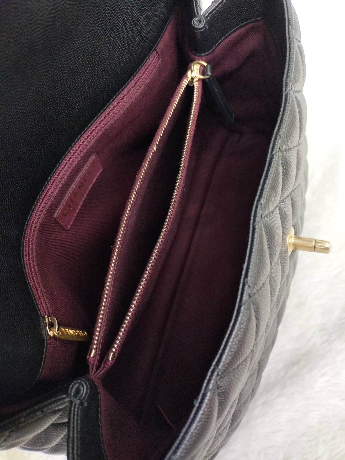 Chanel Coco Handle Large Caviar Black GHW #24