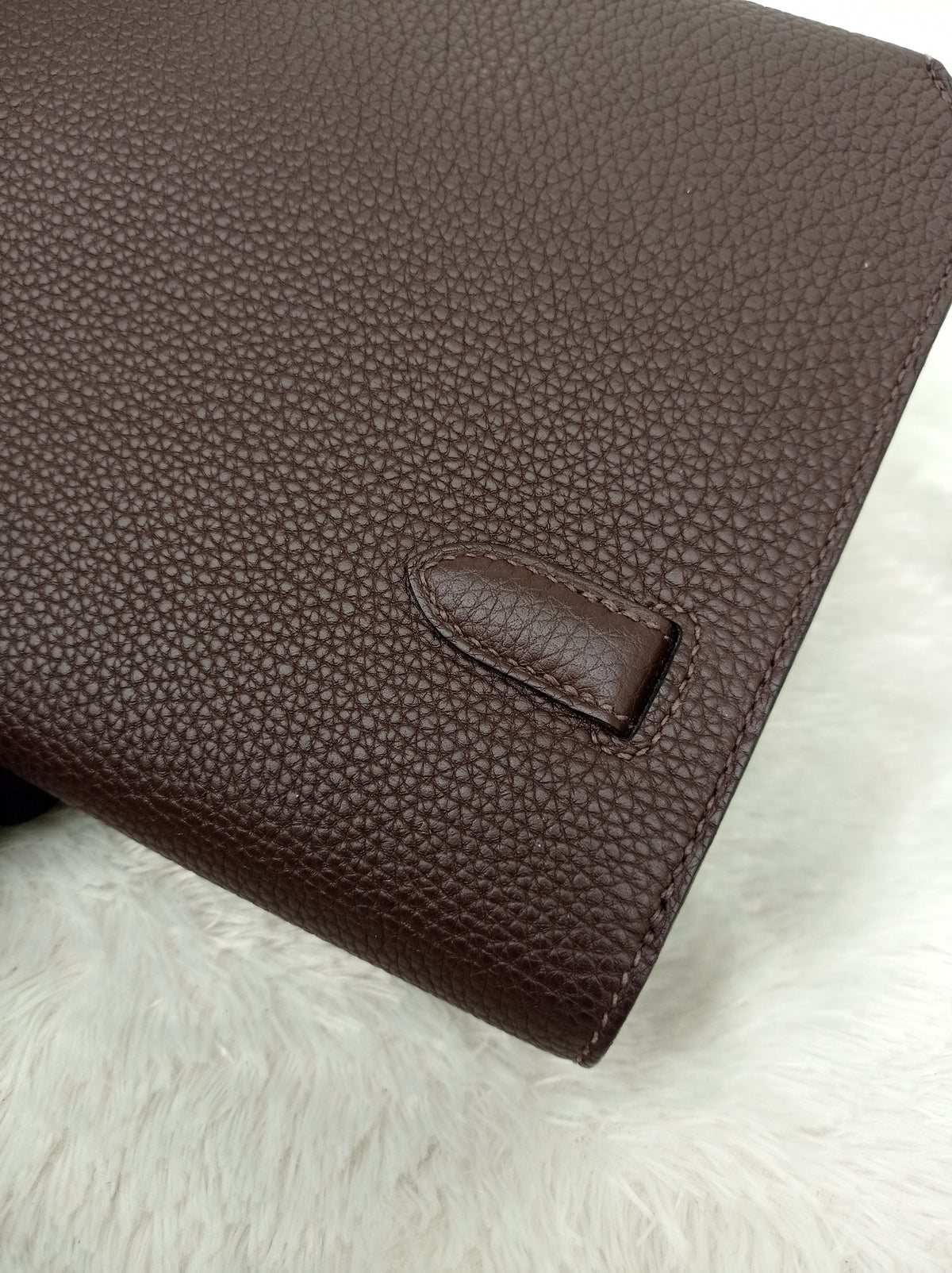 Hermes Kelly Depeche Pochette 25 Togo Ebene PHW #Y