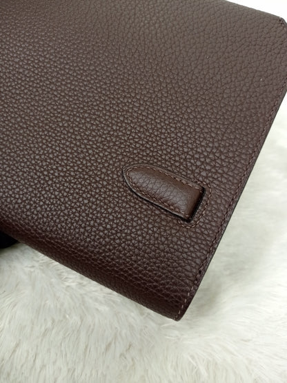 Hermes Kelly Depeche Pochette 25 Togo Ebene PHW #Y