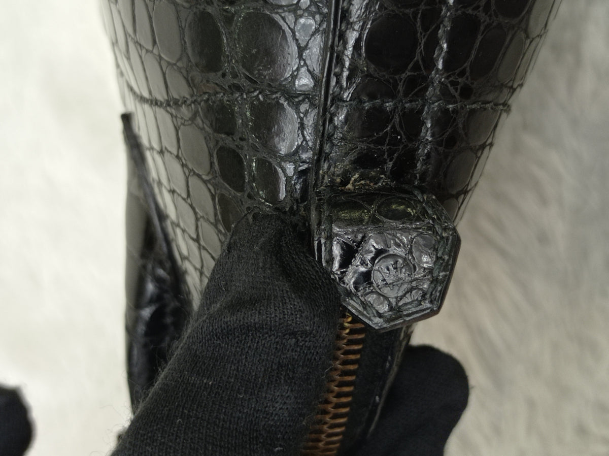 Bolide 27 Croco Porosus Black GHW #W circle