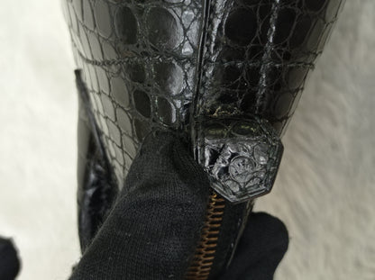 Bolide 27 Croco Porosus Black GHW #W circle