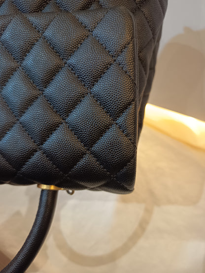 Chanel Coco Handle Large Caviar Black GHW #25