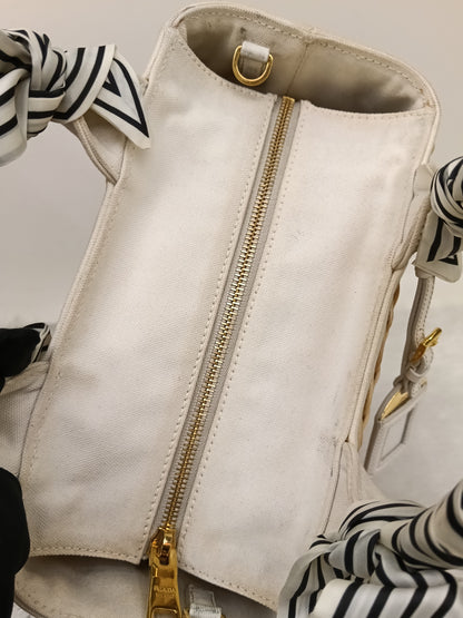 Prada Midollino Canapa Naturale Bianco GHW