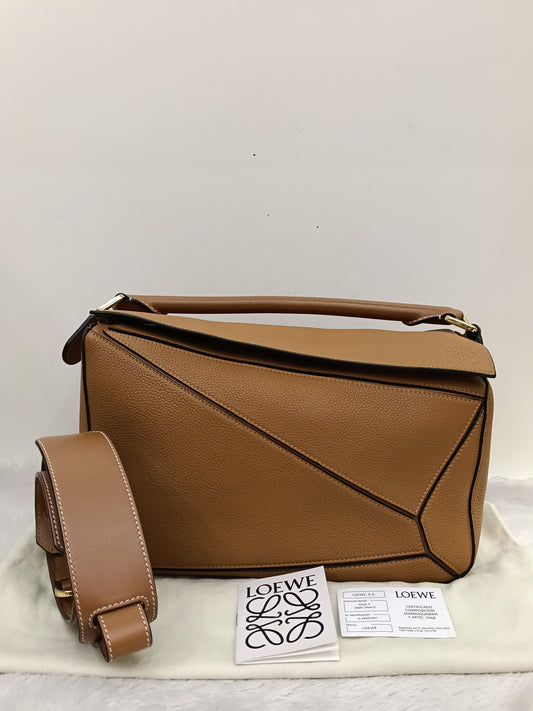 Loewe Puzzle Medium Grained Caramel GHW 2019