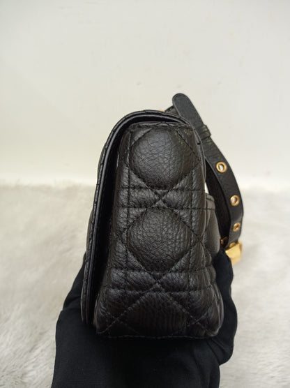 Dior Caro Small Supple Cannage Black GHW 2022