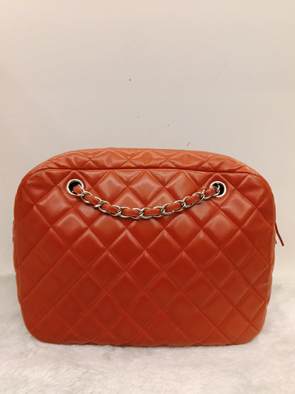 Chanel Camera Lamb Red Coral SHW #15