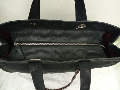 Chanel In The Mix Timeless Shopping Tote Iridescent Calfskin Black RHW #14