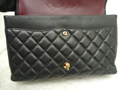 Chanel Maxi Caviar Black GHW DF #14