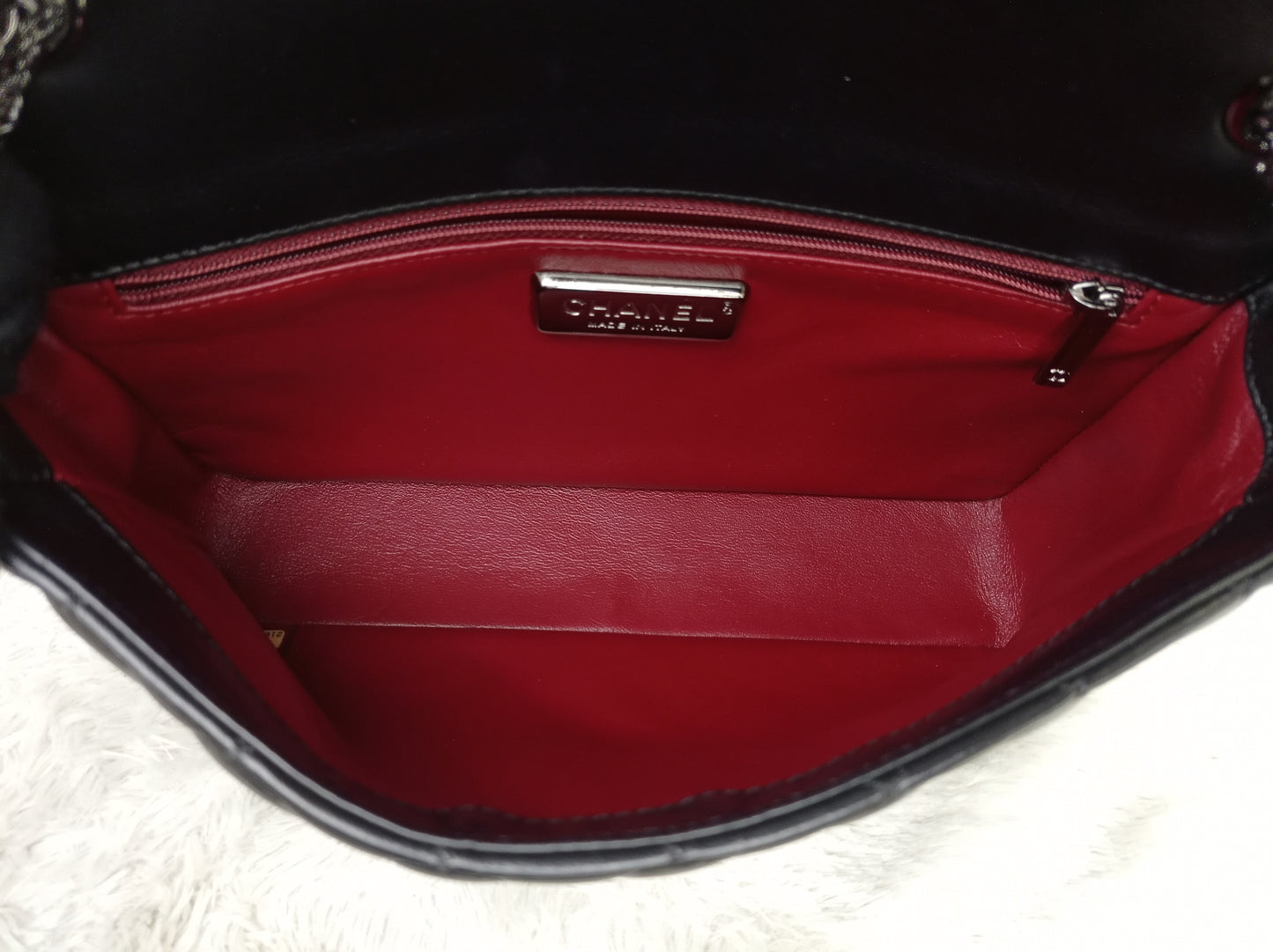 Chanel Medium Westminster Pearl Flap Lamb Black SHW #21