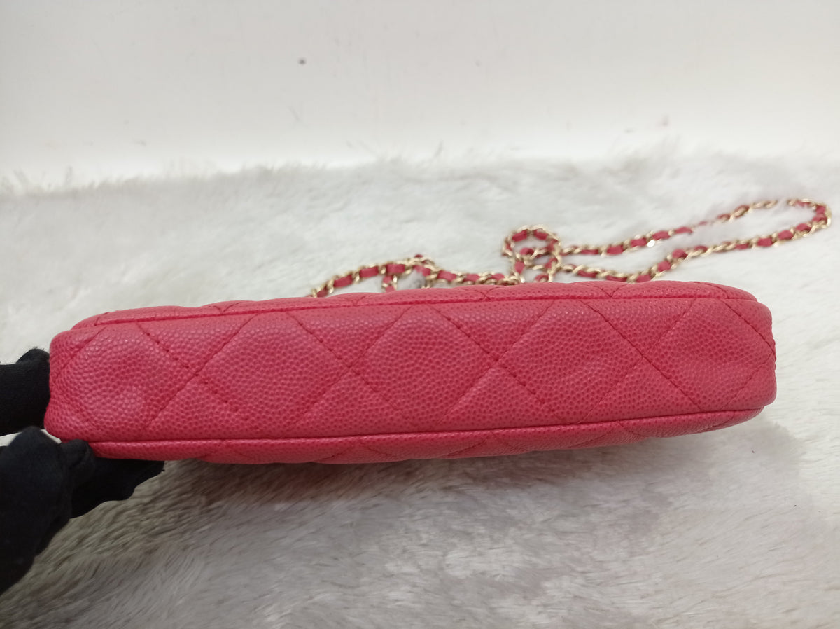 Chanel WOC Double Zip Caviar Pink GHW #23