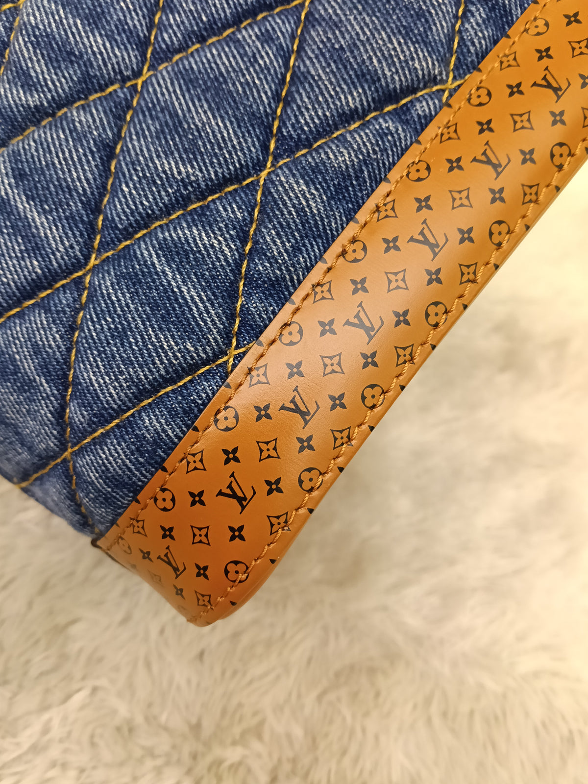 LV Alma BB Denim L Malletage Blue 2019