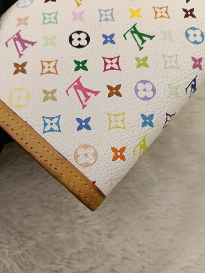 LV Porte Tresor International Wallet Monogram Multicolour White