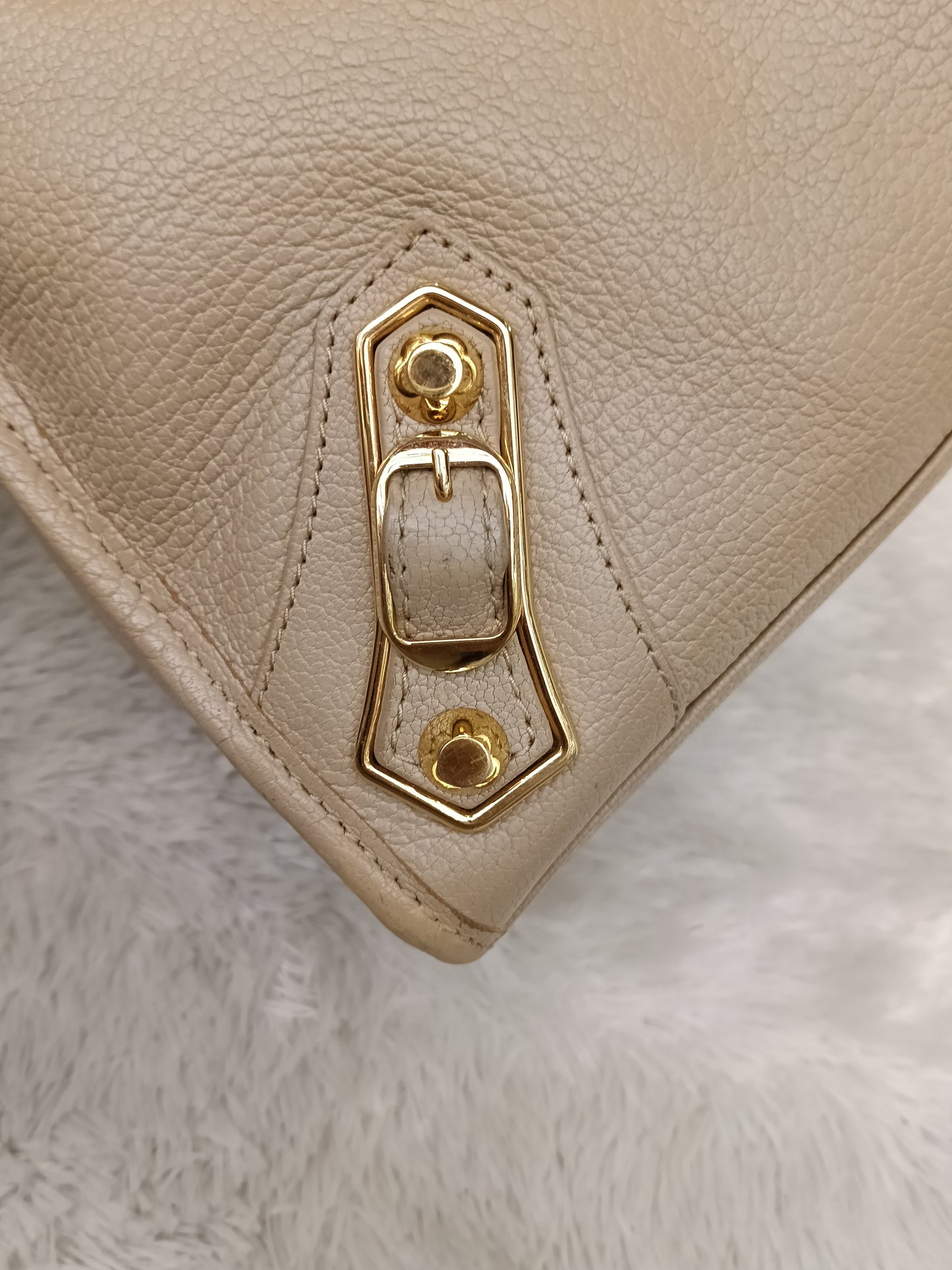 Balenciaga Small City Edge Beige GHW 2019