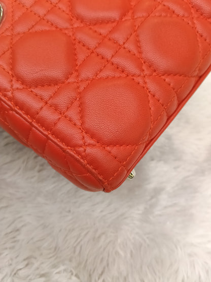 Lady Dior Micro Lamb Red SHW 2017