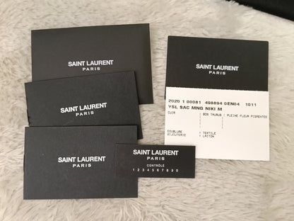 YsL Niki Medium Calfskin Grey RHW 2020