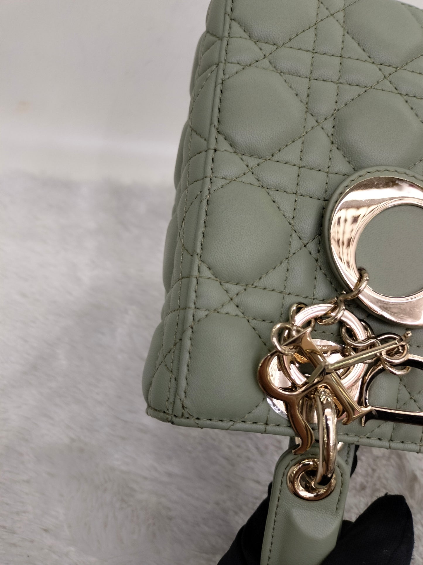 Lady Dior Small Lamb Sage GHW 2023