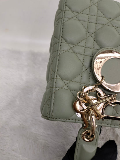 Lady Dior Small Lamb Sage GHW 2023