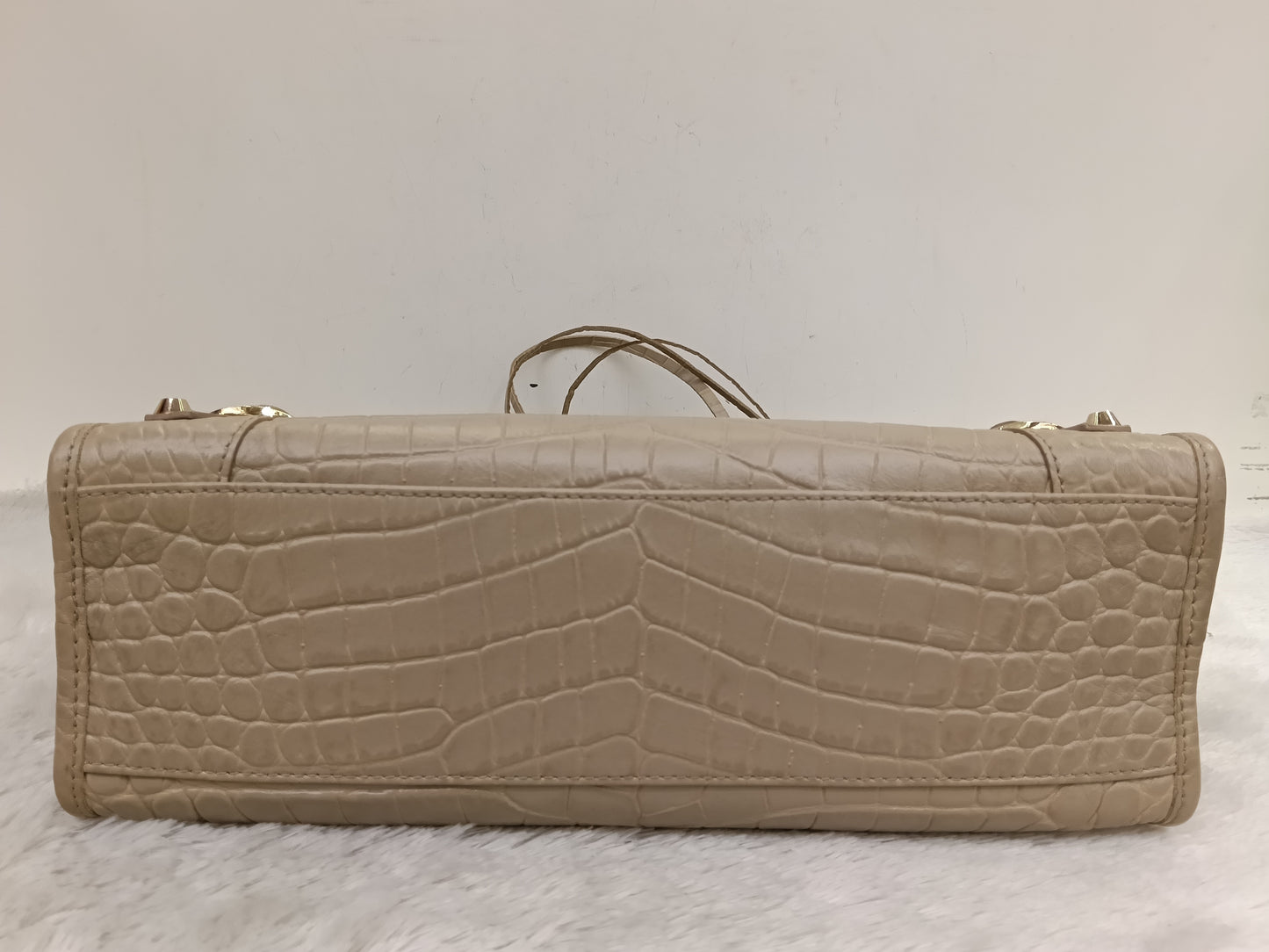 Balenciaga Small City Classic Croco Beige GHW 2018