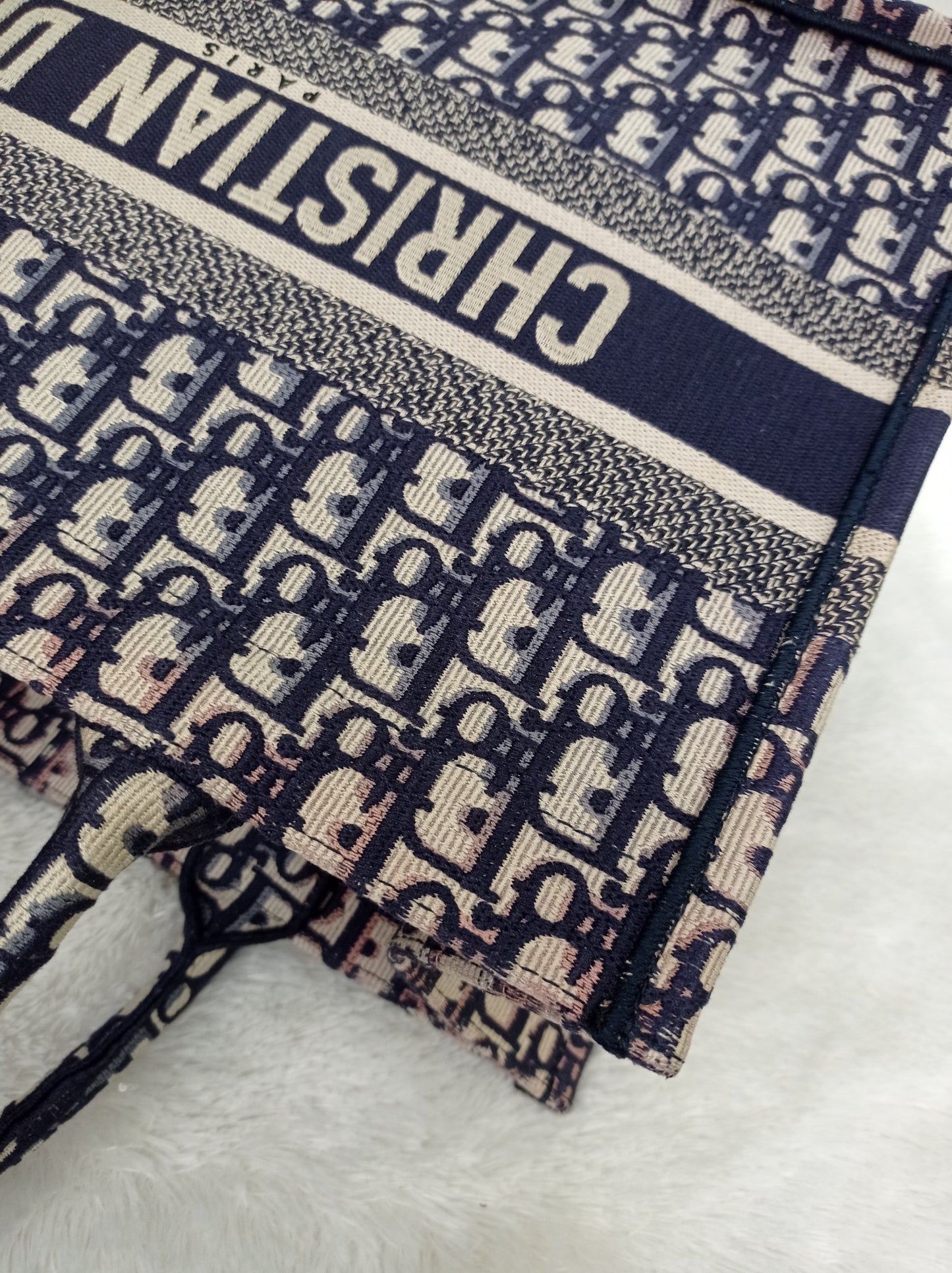 Dior Tote Book Medium Oblique Navy 2019